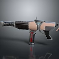 Futuristic Sci Fi Weapon With Metallic Finish Sleek Structure And Detailed Grip
