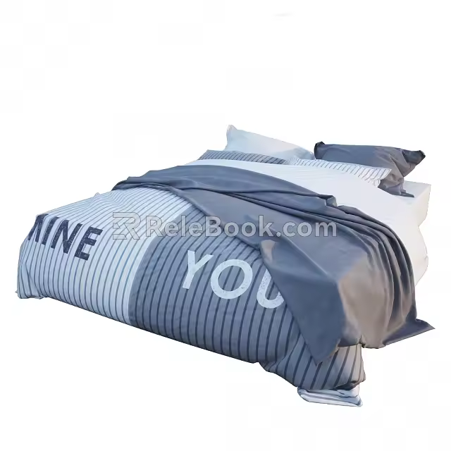 Double bed 3d model