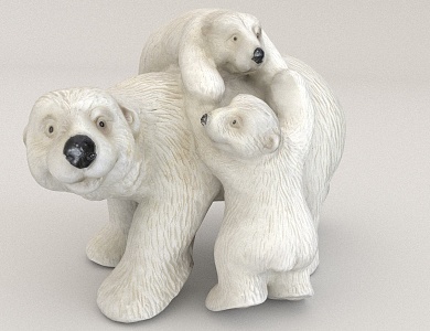 bear polar bear 3d model