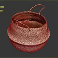Natural Woven Storage Basket With Two Handles For Home Organization And Decor
