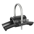 Industrial Equipment Black Body Metal U Shaped Clamp with Screw for Secure Mounting
