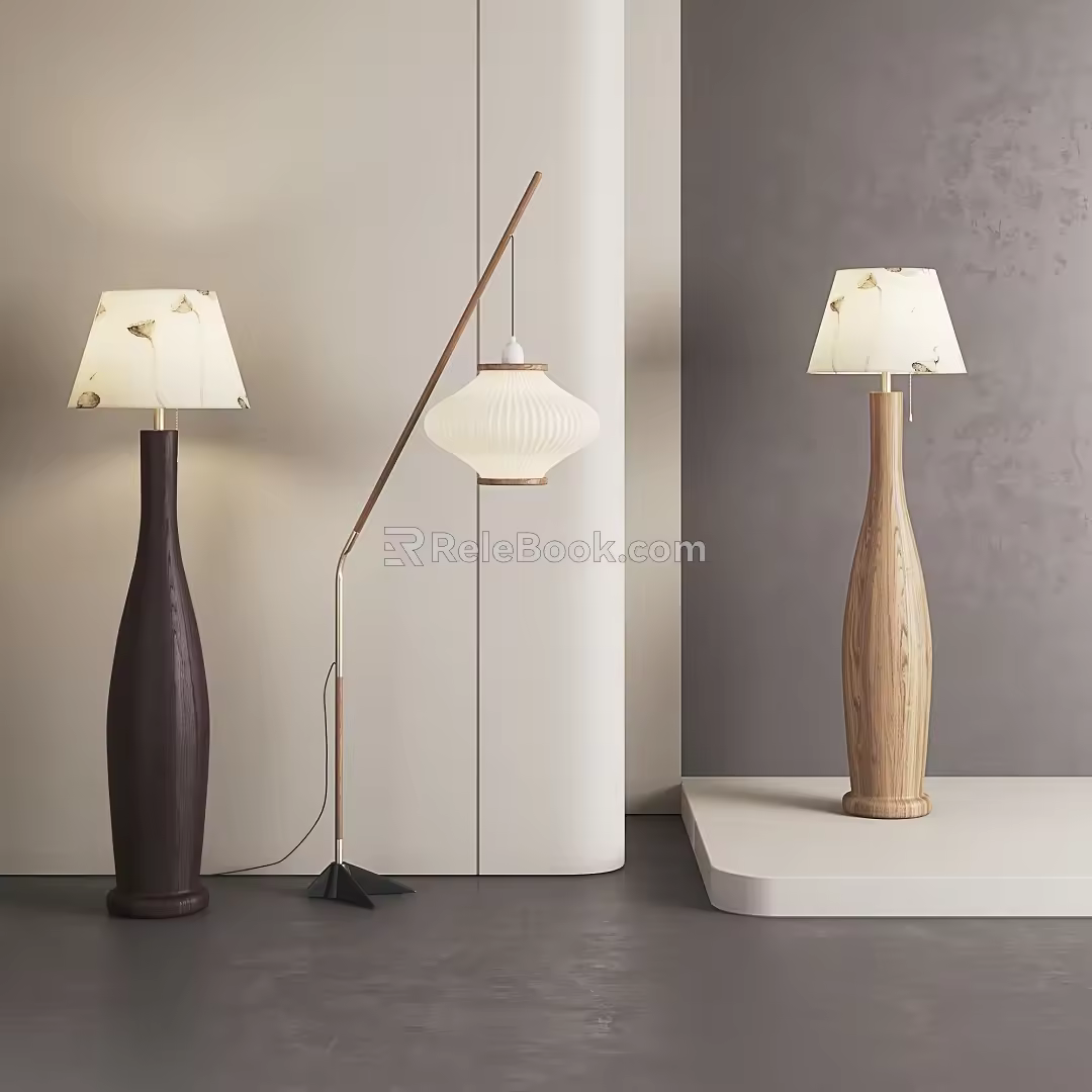 Ancient Style Floor Lamp French Style Floor Lamp Quiet Style Floor Lamp Retro Style Floor Lamp New Chinese Style Floor Lamp 3d model