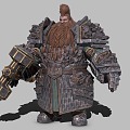 Dwarf King Berserker Leader 3d model