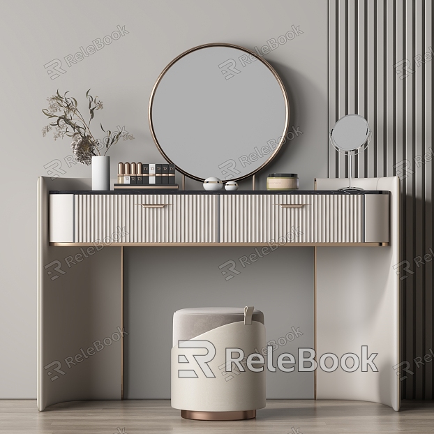 Light Luxury Dressing Table Dressing Table Stool Combination model