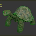 Colorful Turtle Sculpture With Detailed Shell Patterns And Textured Legs 3d model