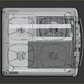 Modern White Kitchen Stove With Electric Cooktop And Oven Design