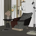 Modern single sofa 3d model