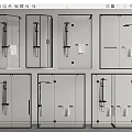 Modern Shower Heads In Different Styles Showcased In Multiple Glass Shower Enclosures