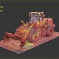 Yellow Wheel Loader Construction Equipment With Dirt Bucket And Large Tires