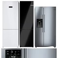 Modern Refrigerators And Freezers Featuring White Black Silver Colors And Sleek Designs