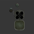 Green Multi Barrel Space Propulsion Device Design With Red Component