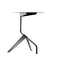 Two Modern Black Side Tables With Round Top And Geometric Support Legs 3d model