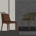 Modern Dining Chairs With Brown Leather And White Contemporary Design For Home Interior