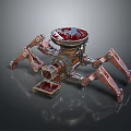 Robot Spider Robot Mecha Spider Science Fiction Spider Mechanical Spider Battery Spider Tower Defense 3d model
