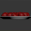 Fresh Red Apples Served On A White Plate For Healthy Daily Snack