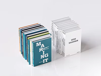Stacked Books With Colorful Covers Including Blue MAPPING IT And White FROM SAMUEL 3d model