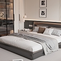 Modern Italian Double Bed 3d model