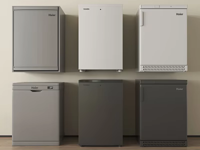 Refrigerators and Freezers with Various Modern Designs and Compact Sizes for Home Use 3d model