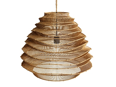 Bamboo chandelier decorative chandelier outdoor chandelier lantern 3d model