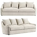 Modern Beige Sofas With Plush Cushions Comfortable Upholstery And Sleek Design 3d model