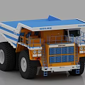 Heavy Duty Mining Dump Truck 789D With Large Tires Blue Roof And Yellow Body