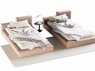 Single bedside table 3d model