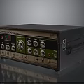 Vintage Shure Brothers Electronic Audio Equipment With Knobs Buttons Meter And Portable Case