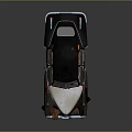 Vintage Custom Car With Rusty Exterior Distinct Front Design And Red Rims