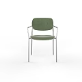Green Upholstered Leisure Chair With Modern Metal Frame And Stylish Design