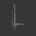 Vintage Machine Gun Weapon with Metal Barrel Stock and Support Stand