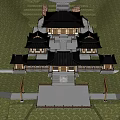 Chinese Temple Ancient Temple Architecture Mountain Architecture 3d model