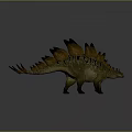Realistic 3D Rendering Of Stegosaurus Dinosaur With Spiked Plates And Textured Skin