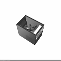 Square Industrial Equipment With Black Casing And Internal Mechanical Parts