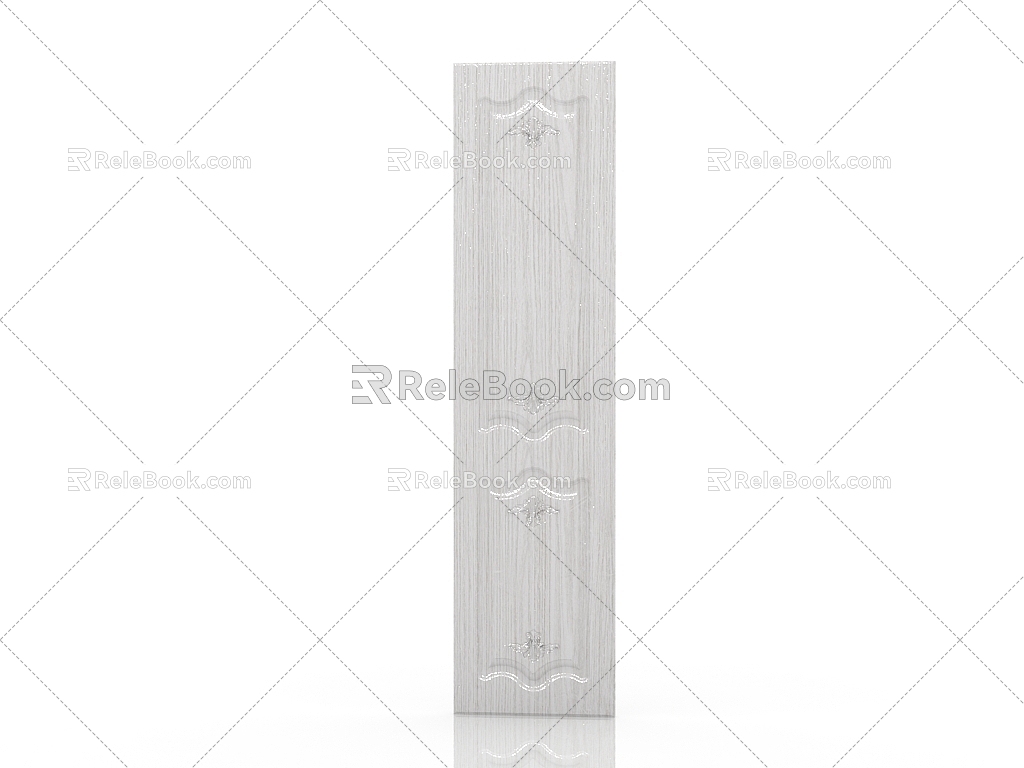 American high cabinet door panel 3d model