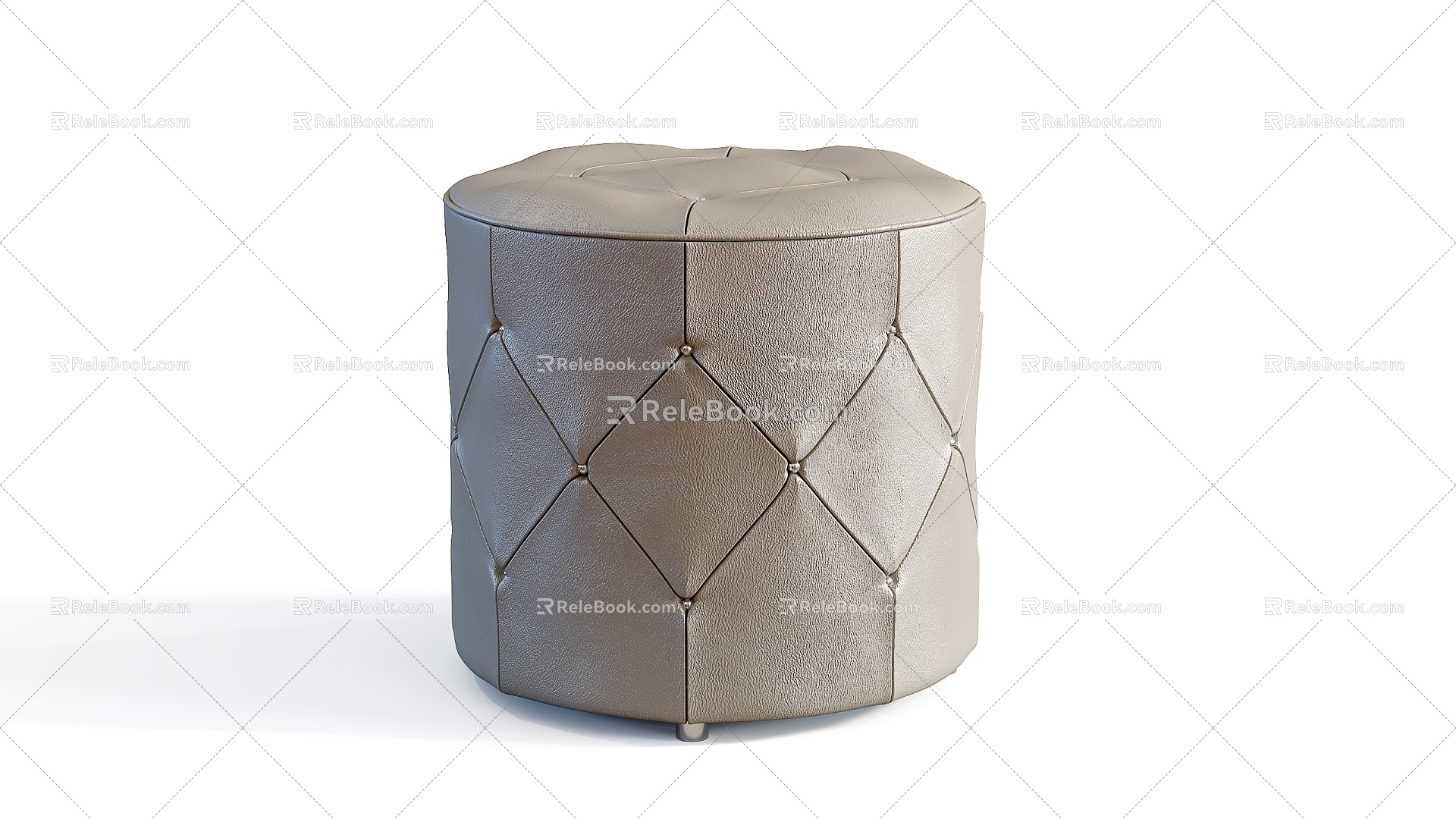 Round Soft Bag Sitting Stool with Low Seat 3d model