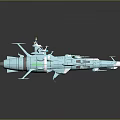 Detailed Blue Missile Model With Engines Fins And Top Equipment 3D Rendering