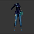 Dark Blue Turtleneck Long Sleeves Blue Ripped Jeans Cuffed Hems Teal Crossbody Bag Blue Heels