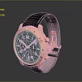 Stylish Rose Gold Watch With Black Leather Strap And Transparent Case Back