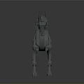 Mechanical Dog Robotic Character With 3D Model Structure And Metal Joint Components 3d model