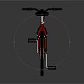 Red Bicycle With Black Seat Handlebar White Wheel Spokes And Orange White Frame Stripes