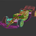 Red Ferrari F1 Race Car Featuring Streamlined Body Large Tires And Rear Wing Design