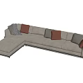 Modern Corner Sofa Minotti Multiplayer Sofa Multiplayer Sofa 3d model