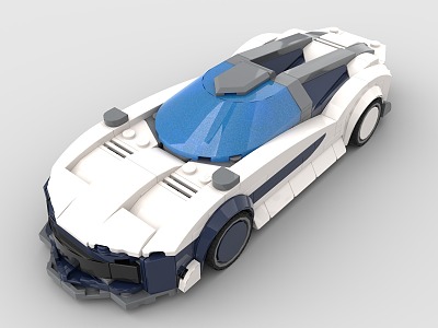 LEGO toy blocks sports car super car concept car 3d model