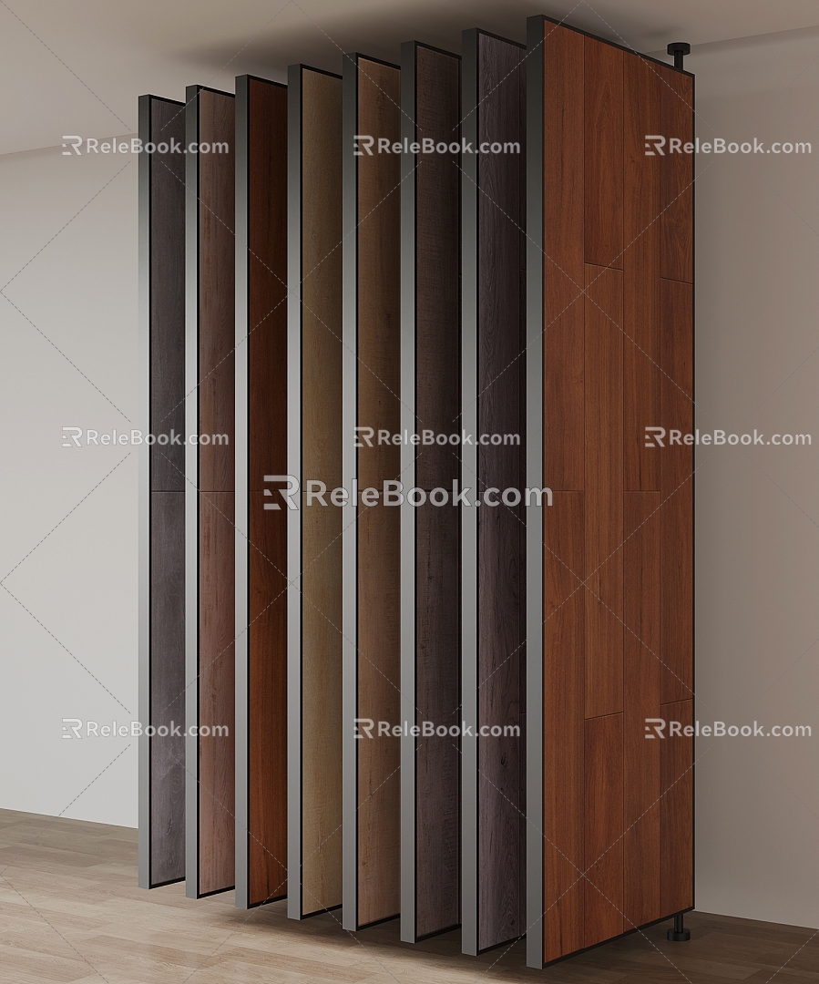 Wood floor wood floor display stand 3d model