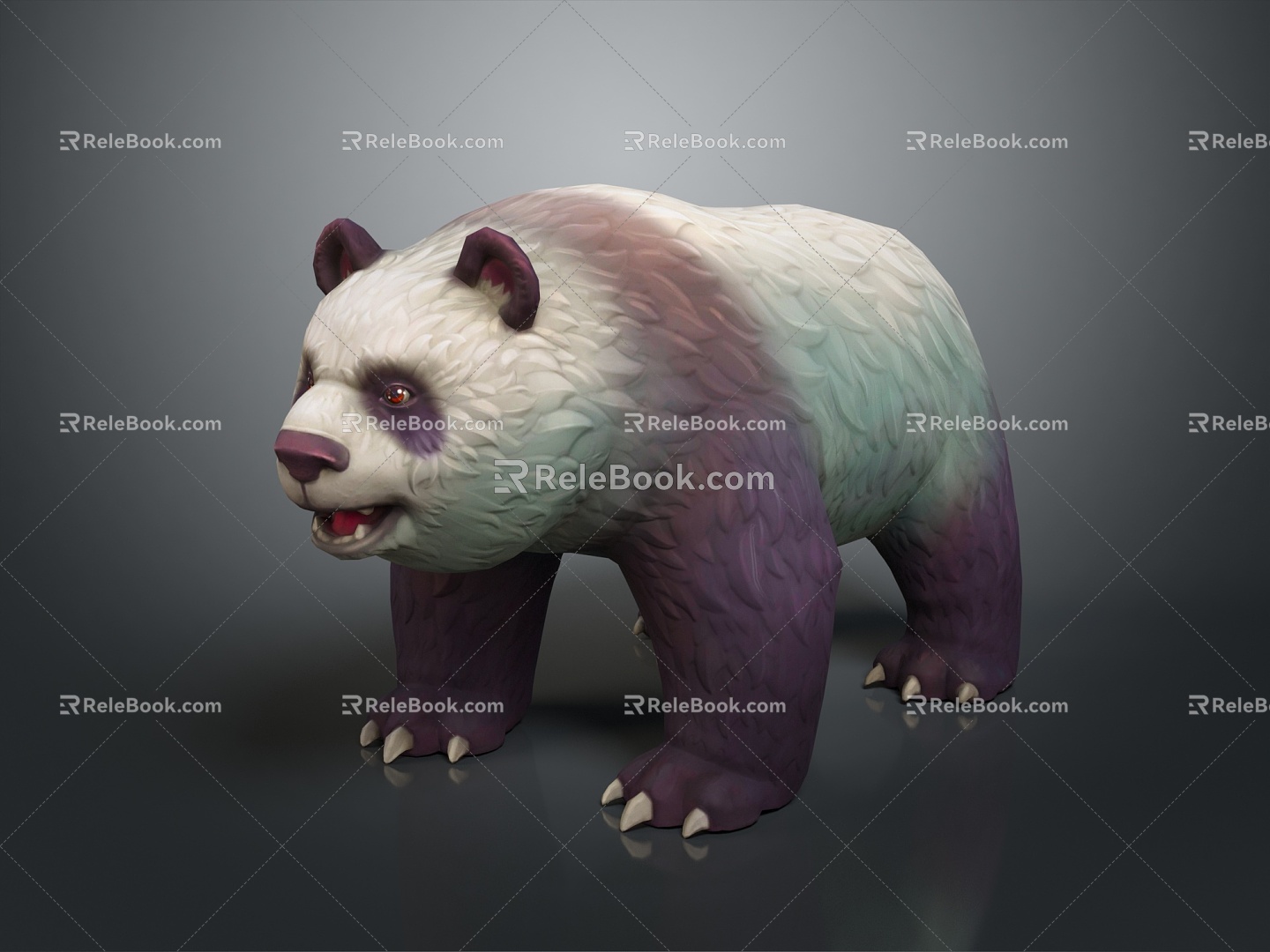 Modern Panda Cartoon Panda Bear 3d model