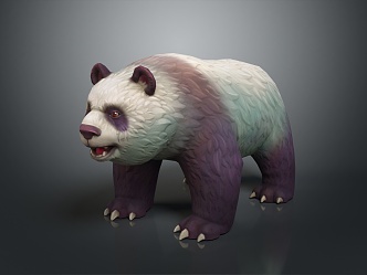 Modern Panda Cartoon Panda Bear 3d model