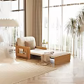 modern recliner sofa recliner 3d model