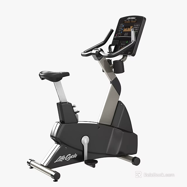 Life Fitness Commercial Exercise Bike With Digital Display And Ergonomic Design For Gym Training 3d model 