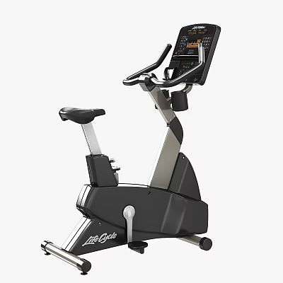 Life Fitness Commercial Exercise Bike With Digital Display And Ergonomic Design For Gym Training 3d model