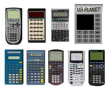 Modern calculator equipment 3d model